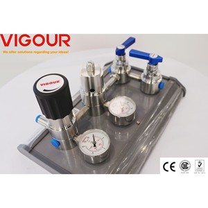 Regulador de <span class=keywords><strong>CO2</strong></span> de latón de doble cara para Panel de Control de presión de diseño Modular de Gas helio oxígeno para acetileno de argón propano LPG - Product Image 6