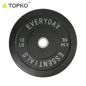 TOPKO शक्ति व्यायाम प्लेटें बिक्री के लिए रबर वजन थाली सेट