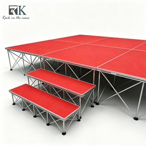 Red <b>Stage</b> Equipment System Aluminum Smart <b>Stage</b> <b>Platform</b> Outdoor <b>Stage</b> <b>Platform</b> Modular <b>Stage</b> Kit for Event Wedding - Product Image 1