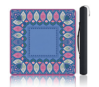 Tapis de Mahjong Américain Imprimé Symétrique Élégant, Housse de Table Carrée Pliable, Imperméable, Antidérapante et Silencieuse pour Jeux de Table Multiples