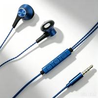 Écouteurs intra-auriculaires filaires Aesonic légers avec suppression du bruit ENC, étanchéité IPX-3, cordon de 2m, prise universelle 3,5mm pour la vente en gros