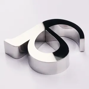 Top Selling Products Store Front Company Logo Gold Metal Color 3d Stainless Steel Channel Letter Signs