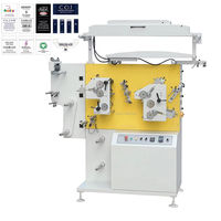 Machine d'impression flexographique pour étiquettes en satin de polyester 2 couleurs + 1 couleur / Machine d'impression d'étiquettes de vêtements en rouleau à rouleau