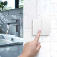 Directo de fábrica estándar europeo Alexa Google Home WiFi enchufe luz de pared eléctrica inteligente interruptor de tres canales