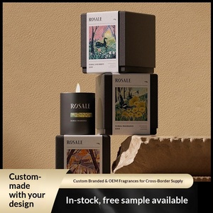Bougies d'aromathérapie personnalisées en gros, sans fumée, en cire de soja, souvenirs de mariage, bougies aux huiles essentielles avec emballage en boîte en papier - Product Image 3
