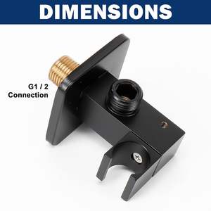 <span class=keywords><strong>Pommeau</strong></span> de <span class=keywords><strong>douche</strong></span> surpresseur à noyau en laiton durable noir mat économiseur <span class=keywords><strong>d</strong></span>'<span class=keywords><strong>eau</strong></span> à faible <span class=keywords><strong>d</strong></span>ébit pour hôtel et salle de bain - Product Image 3