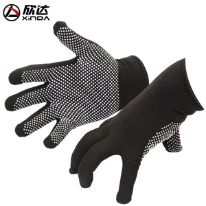 Xinda Outdoor Full Finger <b>Gloves</b> Black Polyester Anti-slip For Climbing Cycling Fishing Mountaineering Winter <b>Warm</b> Unisex - Product Image 2
