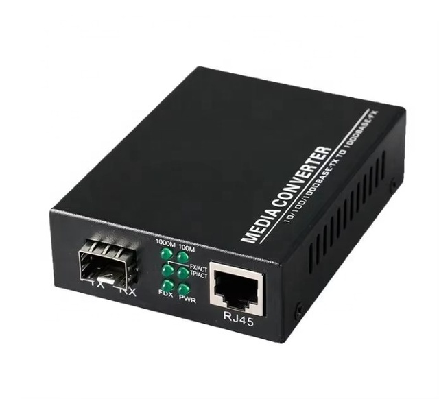 1.25Gbps Single Mode Bidirectional Data Optical Fiber Video Media Converter Rj45 Ethernet SFP Transceiver 20KM