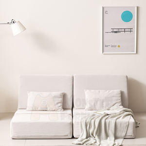 Canapé compressé Isla, canapé confortable en mousse, scellé sous vide pour un transport facile, sans assemblage, tissu imperméable, adapté aux animaux domestiques, avec housse amovible - Product Image 5