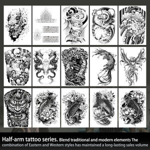 Tatouage temporaire tatouage semi-permanent étanche à la transpiration dure 2 semaines tatouage anti-friction à base de plantes réaliste pour jambe de bras - Product Image 3