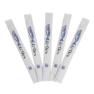 Custom Logo Printed Paper Wrapped Full High Quality Eco Friendly Wholesale Low Price Disposable Bamboo Hashi Chopsticks