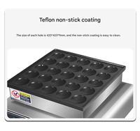 Haute qualité électrique rangée 25 trous gaufrier uniforme chauffage Mini chaussée brûleur Commercial Snack crêpe Machine