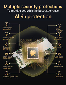 JiaBaiDa 20A 30A 50A 80A 100A 3.2V LiFePo4 3.7V Li-ion 3S 4S 12V สมาร์ท <span class=keywords><strong>BMS</strong></span> พร้อม UART 485 CAN เชื่อม<span class=keywords><strong>ต่อ</strong></span>แบบอนุกรม - Product Image 5