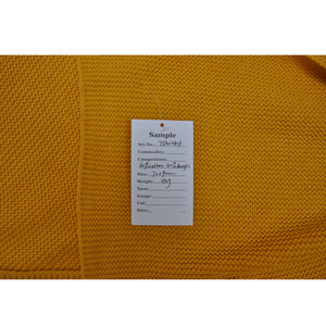 BLUE PHOENIX couverture bébé <span class=keywords><strong>tricot</strong></span>ée avec chapeau 60% coton <span class=keywords><strong>40</strong></span>% acrylique 12 gg <span class=keywords><strong>tricot</strong></span> point d'abeille oeuf jaune confortable léger - Product Image 6