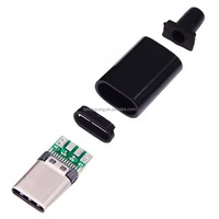 USB3.1 Type C mâle carte PCB ligne de soudage 24Pin bricolage type-c connecteur mâle Jack queue prise bornes électriques boîtier Kit