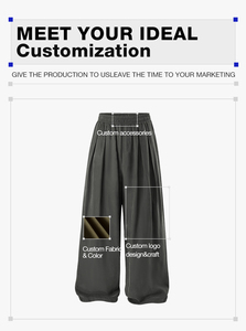 QUICKSHOW personalizado Bemberg pantalones casuales de cintura alta estilo Safari ligero y tela suave elegante pantalones de pierna ancha para hombres verano - Product Image 6