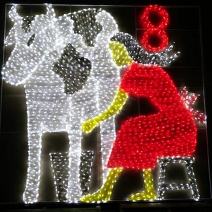Vaca con motivo 3D para ordeño, de mucama, luces navideñas al aire libre, 12 días de Navidad - Product Image 4