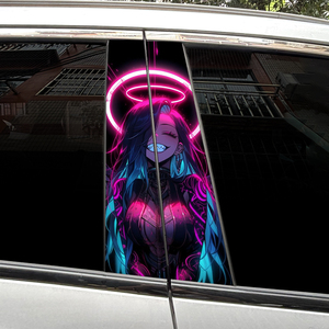 Pegatina Universal Cool <span class=keywords><strong>Girl</strong></span> para ventana de coche, Pilar B, envoltura de vinilo, accesorios para carrocería de coche, calcomanías decorativas, pegatinas para coches, SUV, Jeep - Product Image 1