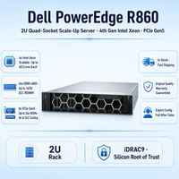 Server Dell R860 2U Rackmount Quad Socket 64 DIMM DDR5 PCIe 5.0 NVMe untuk Analisis Database Dalam Memori, Virtualisasi, dan VDI