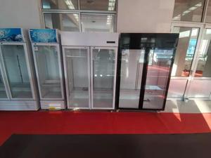 Large Capacity Double Layer <strong>Glass</strong> <strong>Doors</strong> Standing <strong>Drink</strong> Freezer Upright Beverage bar <strong>Fridge</strong> Refrigerator - Product Image 2