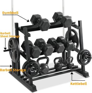 CZFIT Foldable Three-Layer <b>Dumbbell</b> Power Rack Back Extension Alloy Steel Construction Commercial Use <b>Dumbbell</b> Storage Benches - Product Image 3