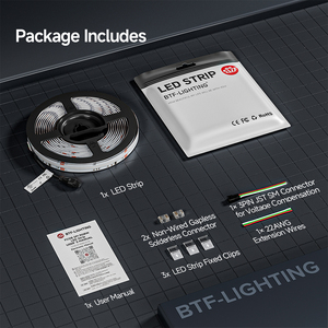 <span class=keywords><strong>BTF</strong></span> <span class=keywords><strong>LIGHTING</strong></span> Recién llegado DC24V 840Leds/M RGBW RGB Dual White FCOB Direccionable RGBWW COB RGBCCT Led Strip - Product Image 6