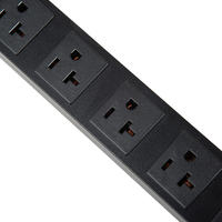 Multiprise en alliage d'aluminium 20A 125V 2500W NEMA 5-15P à 8 prises, montage horizontal, pour rack de serveur de centre de données PDU - Vente chaude
