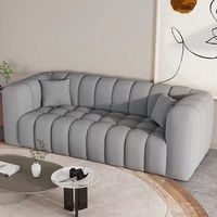 Ensemble de canapés d'angle capitonnés en tissu cachemire de luxe, fabriqué en usine, canapé-lit KD personnalisable pour hôtel et salon