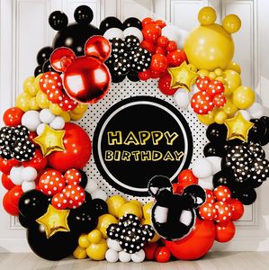 Kit de Arco de Globos Rojo, Negro y Amarillo TODO <span class=keywords><strong>EN</strong></span> UNO con Estrellas Doradas de REGALO para Decoraciones de Fiestas de Cumpleaños de Dibujos Animados, Globos de Diferentes Tamaños - Product Image 2