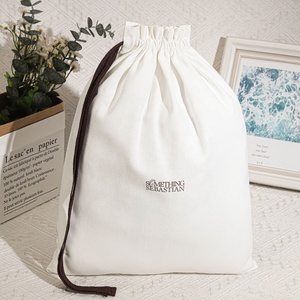 Sacs à chaussures en coton sergé imprimés avec logo, sacs à poussière portables personnalisés en coton pour vêtements, maillots de bain et shopping, vente en gros - Product Image 5