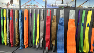 공장 맞춤형 중량급 이중 레이어 100% 폴리에스터 1-12톤 플랫 웨빙 슬링 <span class=keywords><strong>CE</strong></span> 인증 3년 보증 5-8:1 안전 - Product Image 2