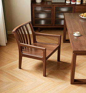 Fauteuil scandinave moderne en bois massif avec coussin gris pour la maison, le bureau ou le salon - Product Image 3