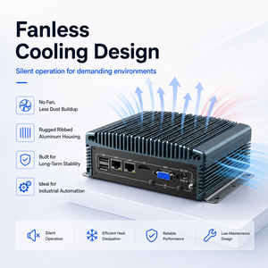 Mini PC sin Ventilador para Kiosco, Doble LAN, 2 COM, <span class=keywords><strong>USB</strong></span>, Salida de Audio y Pantalla, Compatible con Windows y Linux, para Integración con Equipos - Product Image 4