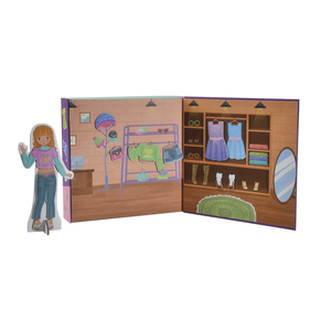 Nueva <span class=keywords><strong>casa</strong></span> <span class=keywords><strong>de</strong></span> muñecas <span class=keywords><strong>de</strong></span> vestir para niñas Creative My Wardrobeand Magnet Dress up Doll Game Box Set para regalos <span class=keywords><strong>de</strong></span> niñas - Product Image 3