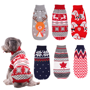 Hot Selling Knitted <strong>Dog</strong> Sweater Winter Clothes for Cats &amp; <strong>Dogs</strong> Pet <strong>Xmas</strong> Holiday Outfit 2025 - Product Image 1