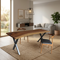 Meubles de salle à manger Table de salle à manger moderne Table de salle à manger en bois design client avec pieds