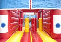 Parcours d'obstacles gonflable commercial en gros pour pompier, idéal pour enfants et adultes, location pour fêtes en extérieur