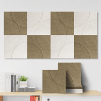 Tuiles murales insonorisantes à motif circulaire en relief, panneaux acoustiques en feutre de polyester personnalisés pour la maison, le bureau, l'hôtel