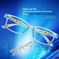 Lunettes à puce de biorésonance Onde d'énergie Puce terahertz Vision d'amour Protection des yeux Lunettes à résonance biologique anti-rayonnement