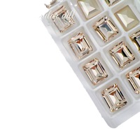 G&J K9 Strass en cristal rectangulaires à dos pointu, pierres fantaisie, perles en vrac en gros, accessoires pour chaussures