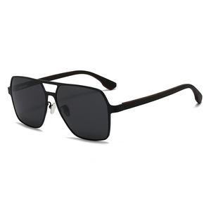 Fashion TAC Polarized Unisex Full Rim <b>Square</b> Stainless Frame Wooded Temple <b>Sunglasses</b> Model 8815 China Zhejiang Made Opp Bag - Product Image 4