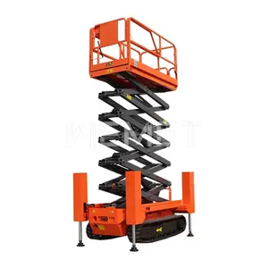 20% OFF 4-16m tự hành địa hình gồ ghề Crawler Scissor Lift di động thủy lực theo dõi Scissor Lift nền tảng làm việc