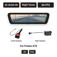 Caméra de tableau de bord double objectif Proton X70 H8 Pro avec écran tactile 8,2 pouces 2K, vision nocturne, moniteur de stationnement et enregistrement en boucle HD DVR