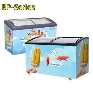 Tùy Chỉnh Nhỏ Thương Mại Siêu Thị Ice Cream Gelato Hiển Thị Nhanh Blast Sâu Ngực Tủ Đông Container Cửa Kính Showcase 5 Sao - Product Image 3