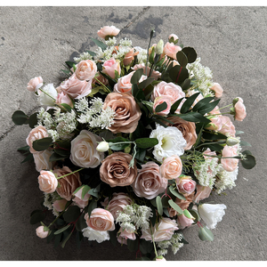 Customization Artificial Flower Ball Table Centerpieces Autumn Color Peony Olive Mixed Arrangement Wedding Event Decorations - Product Image 4