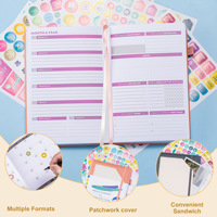 Agenda personnalisé sans date avec logo, planificateur hebdomadaire et mensuel, couverture en cuir A5, reliure thermique, 120 feuilles, cadeau, livre en anglais