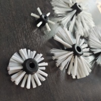 Brosse de nettoyage de revêtement de drain de Picote de roue en nylon TDF pour enlever la poussière fine ou les dépôts minéraux légers dans les tuyaux