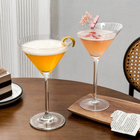 Verres à Martini de Luxe en Cristal – Ensemble de Verres à Cocktail Personnalisables avec Logo sur Pied pour Mariages, Fêtes, Bars et Événements