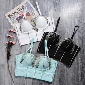 เสื้อครอปแขนกุดผ้าลูกไม้ระบายอากาศ ไม่หดตัว สำหรับผู้หญิง - แฟชั่นเซ็กซี่แบบสั่งทำ - Product Image 2