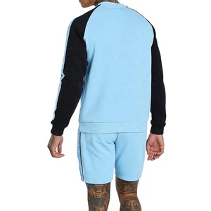 Raglan เสื้อวอร์มแขนสั้นสำหรับผู้ชาย,ชุดสองชิ้นกางเกงขาสั้นพร้อมเสื้อคู่สำหรับฤดูร้อน - Product Image 3